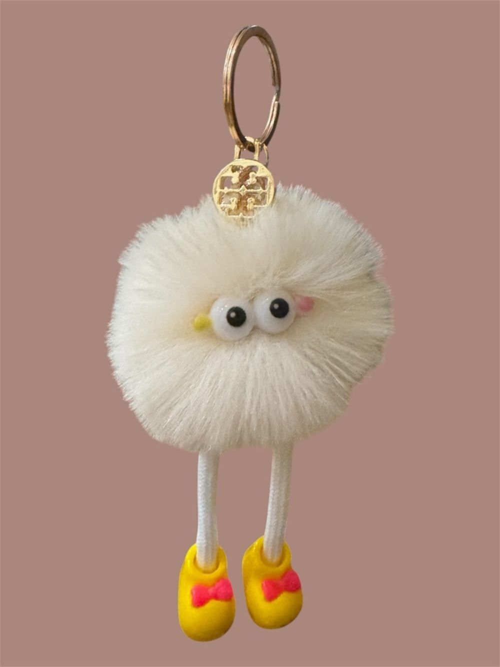 Tory Burch Keychain Bag Charm Cherie Pom LuxeLoom Pom Pom